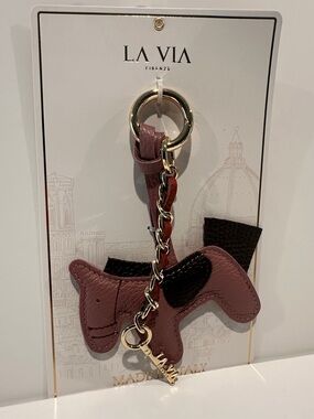 La Via Firenze Horse and Key Bag Charm. Made in Italy.